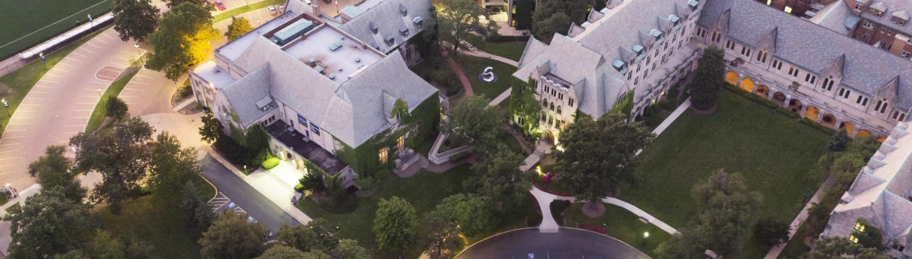 Aerial view of campus