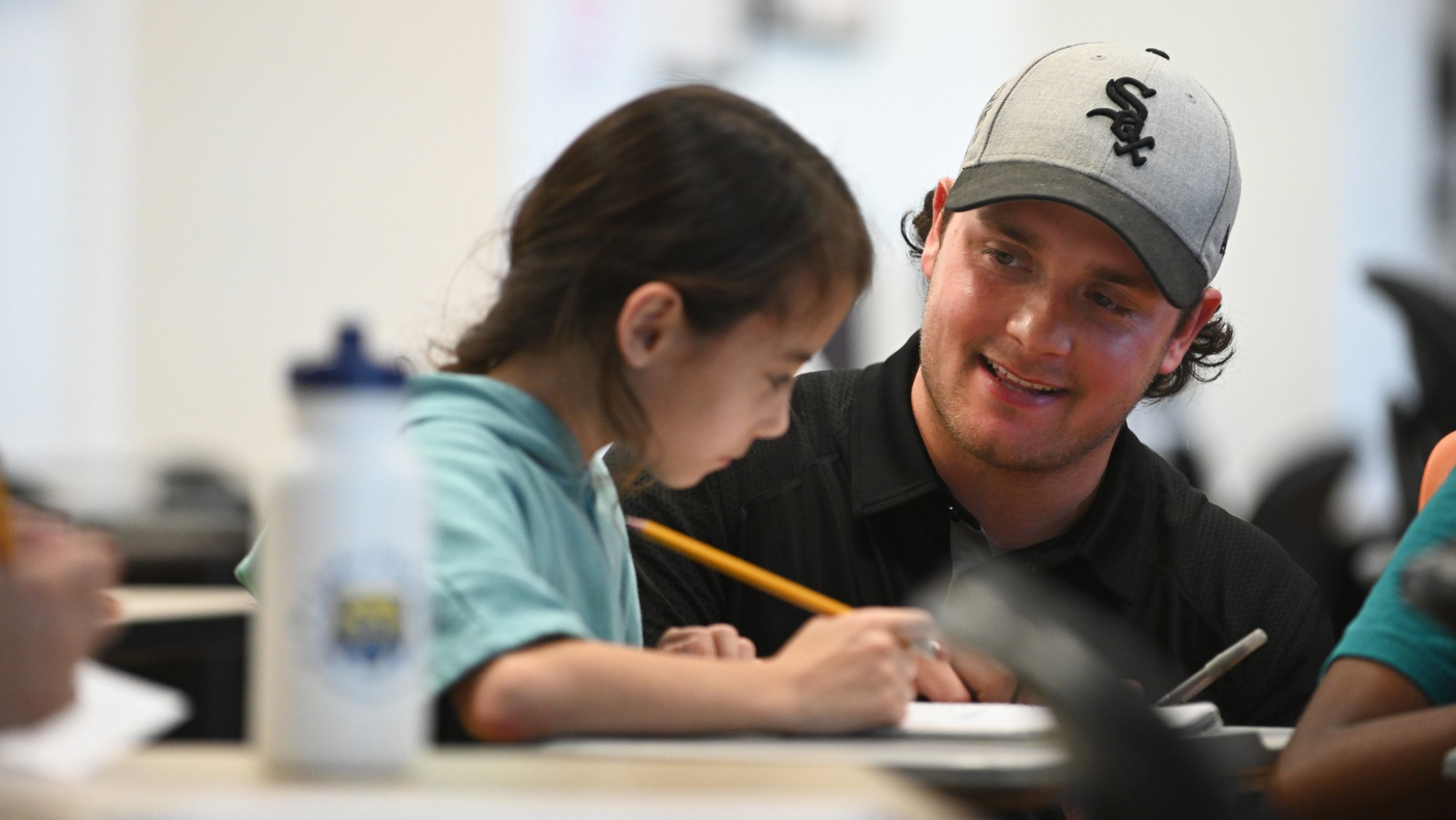 Child with teacher