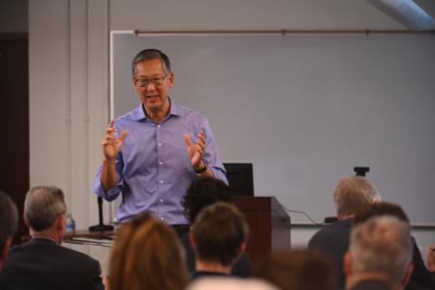 professor giving lecture