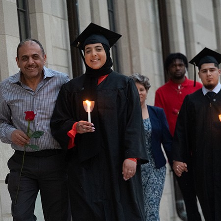 Candle and Rose Procession