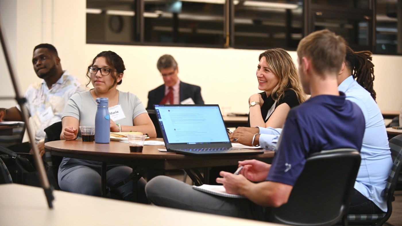 Students at table