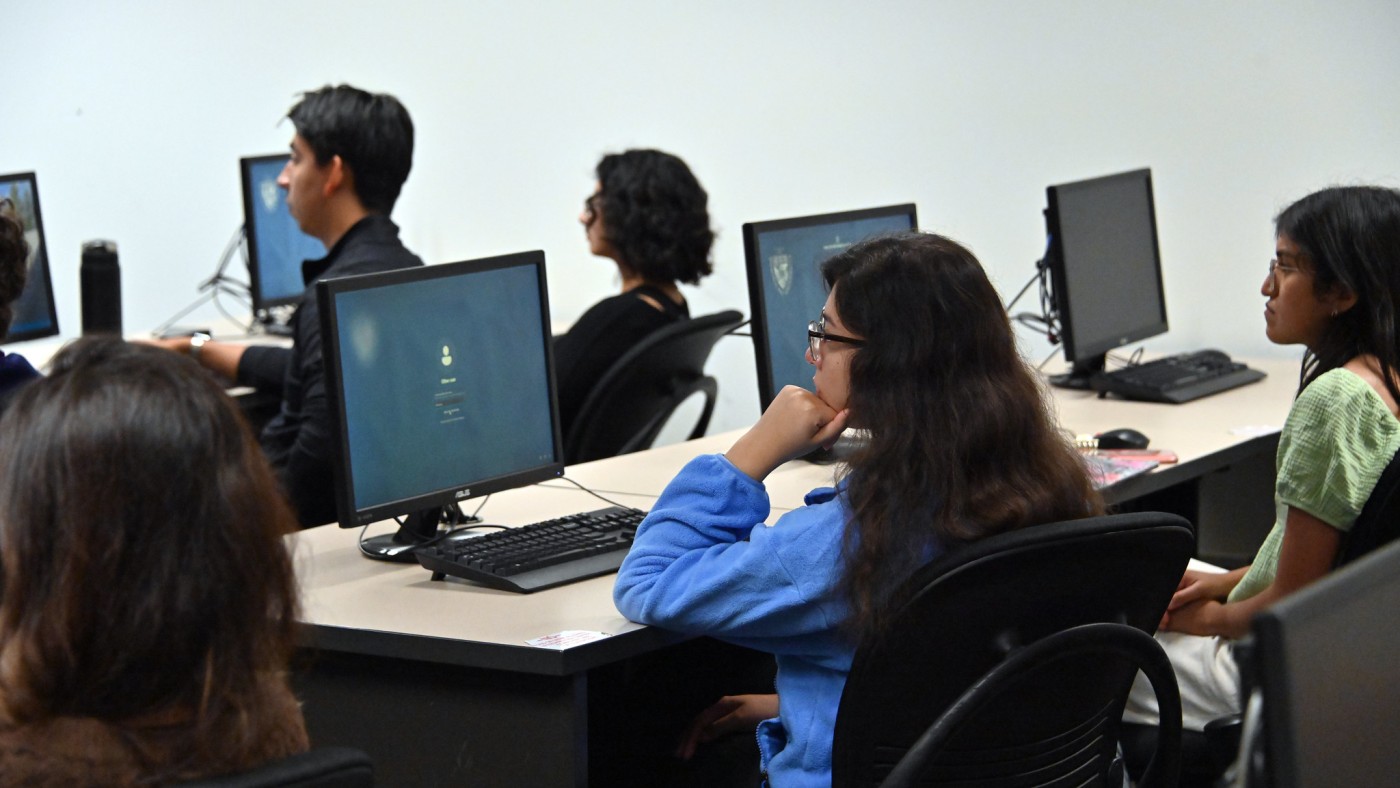 Students in a computer lab