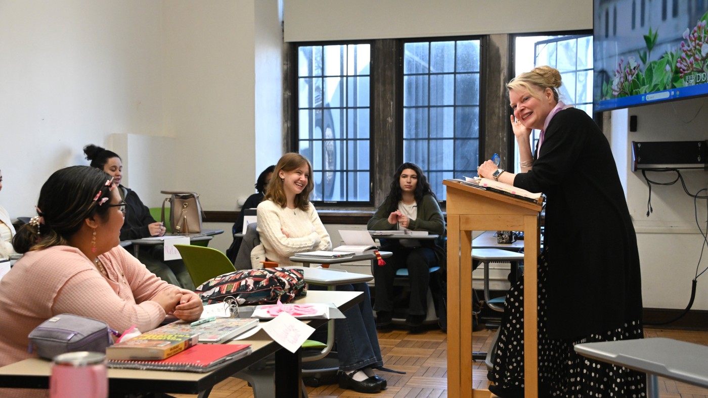 Student and Faculty in Classroom