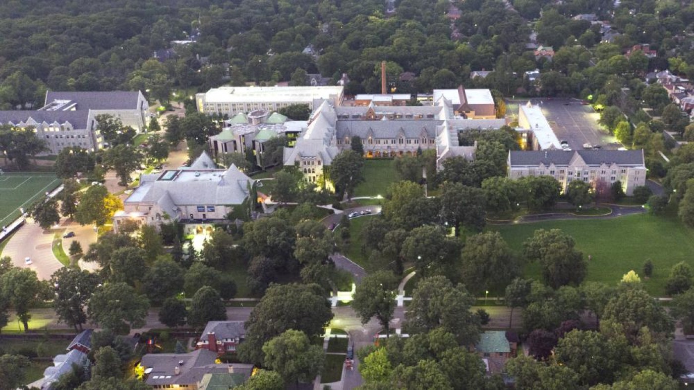 Aerial image of campus