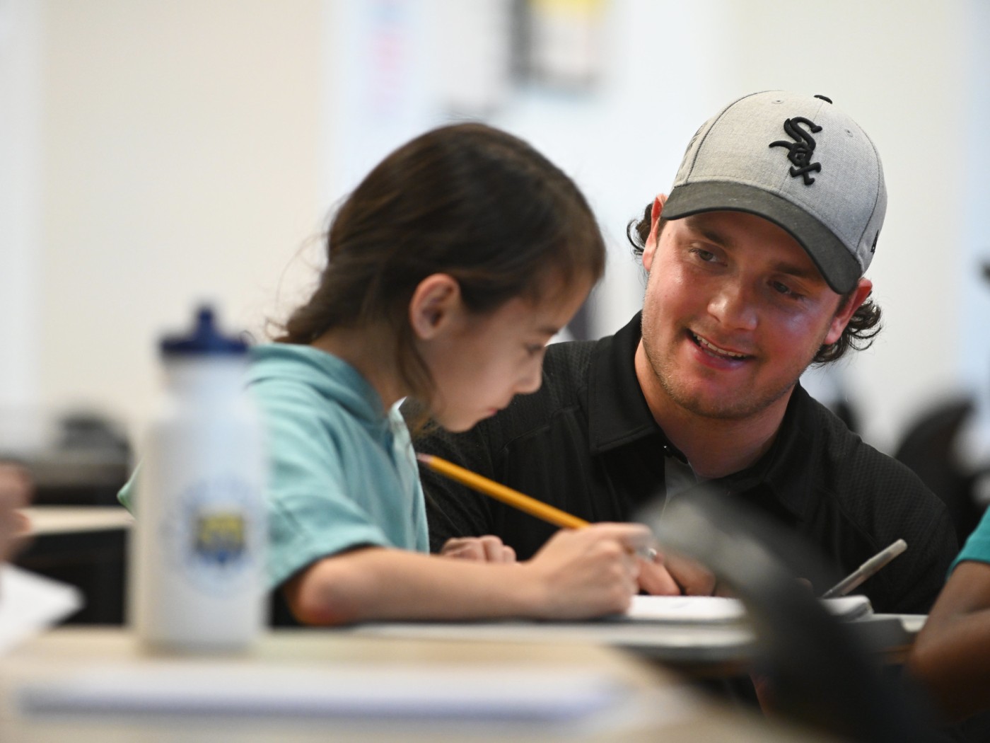 Child with teacher