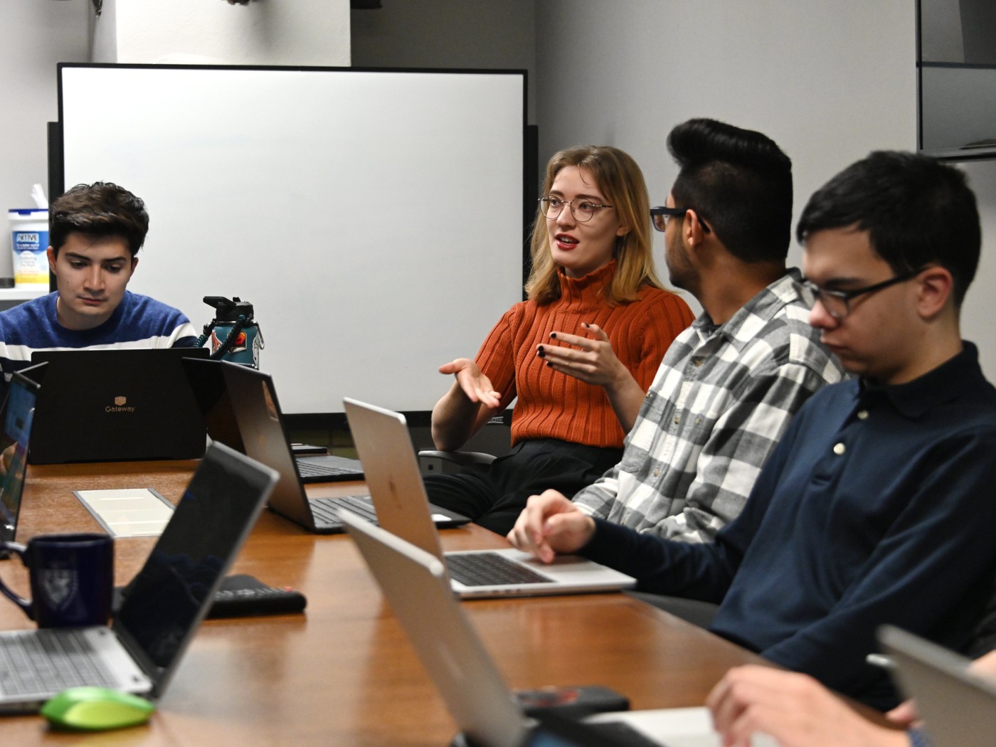 Students with laptops