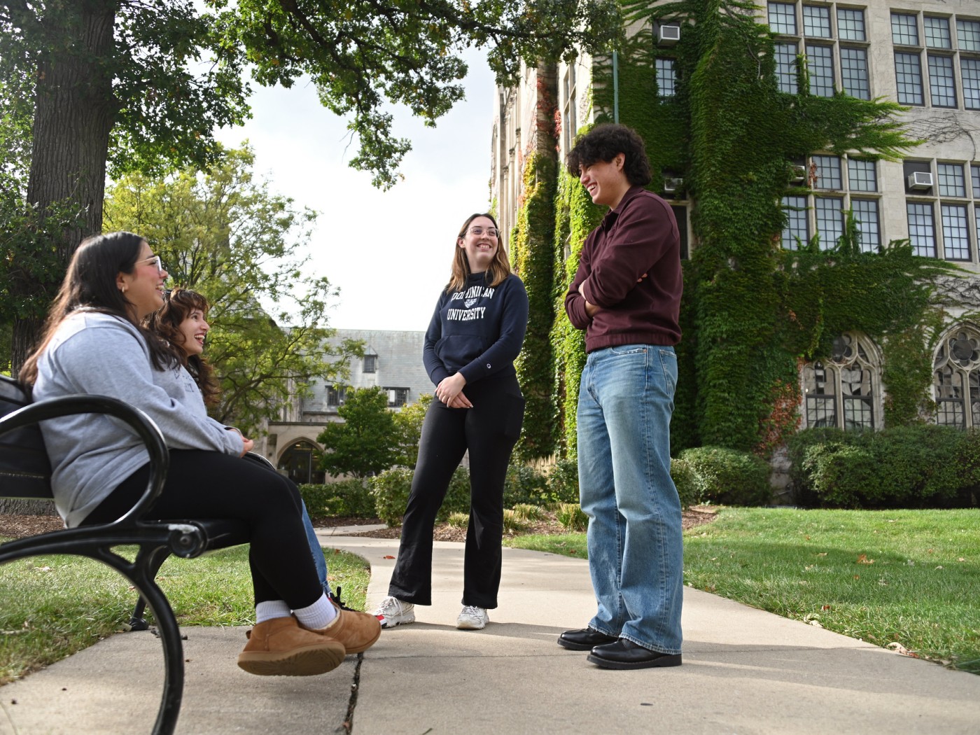 Students on campus