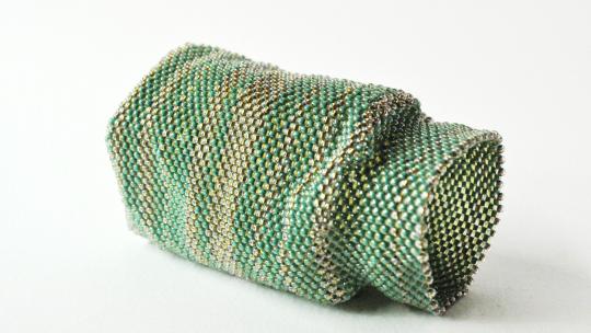 Medicine Bottle Number 2, Glass Beads and Thread - Noelle Garcia, artist