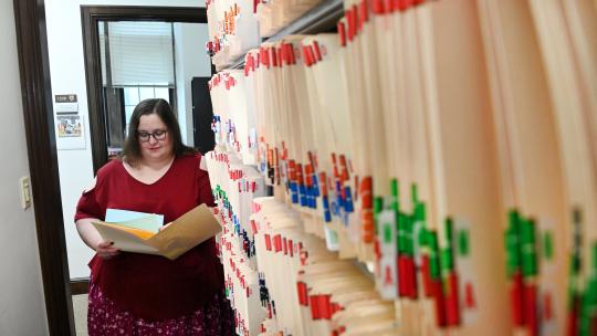 Student with multiple files